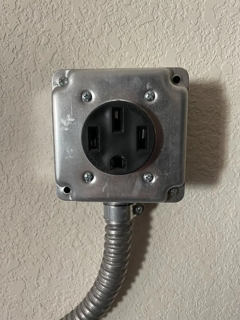NEMA 14-50 outlet installed for Electrical Panel Upgrade in Greenfield
